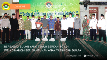 PC LDII Wringinanom Gresik Bagikan Santunan Untuk Duafa dan Anak Yatim